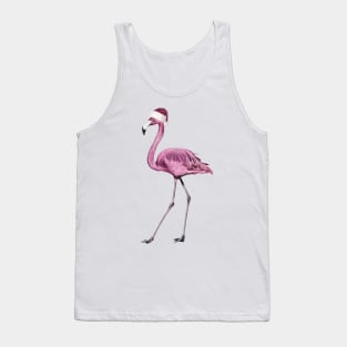 Flamingo Christmas Bird Design Tank Top